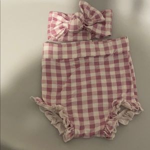 Spearmint love bloomers and headband